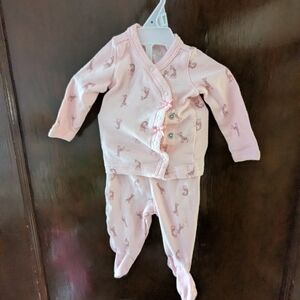 😎$4 WHEN BUNDLED😎Child of Mine Pink Baby Outfit with Animal Design